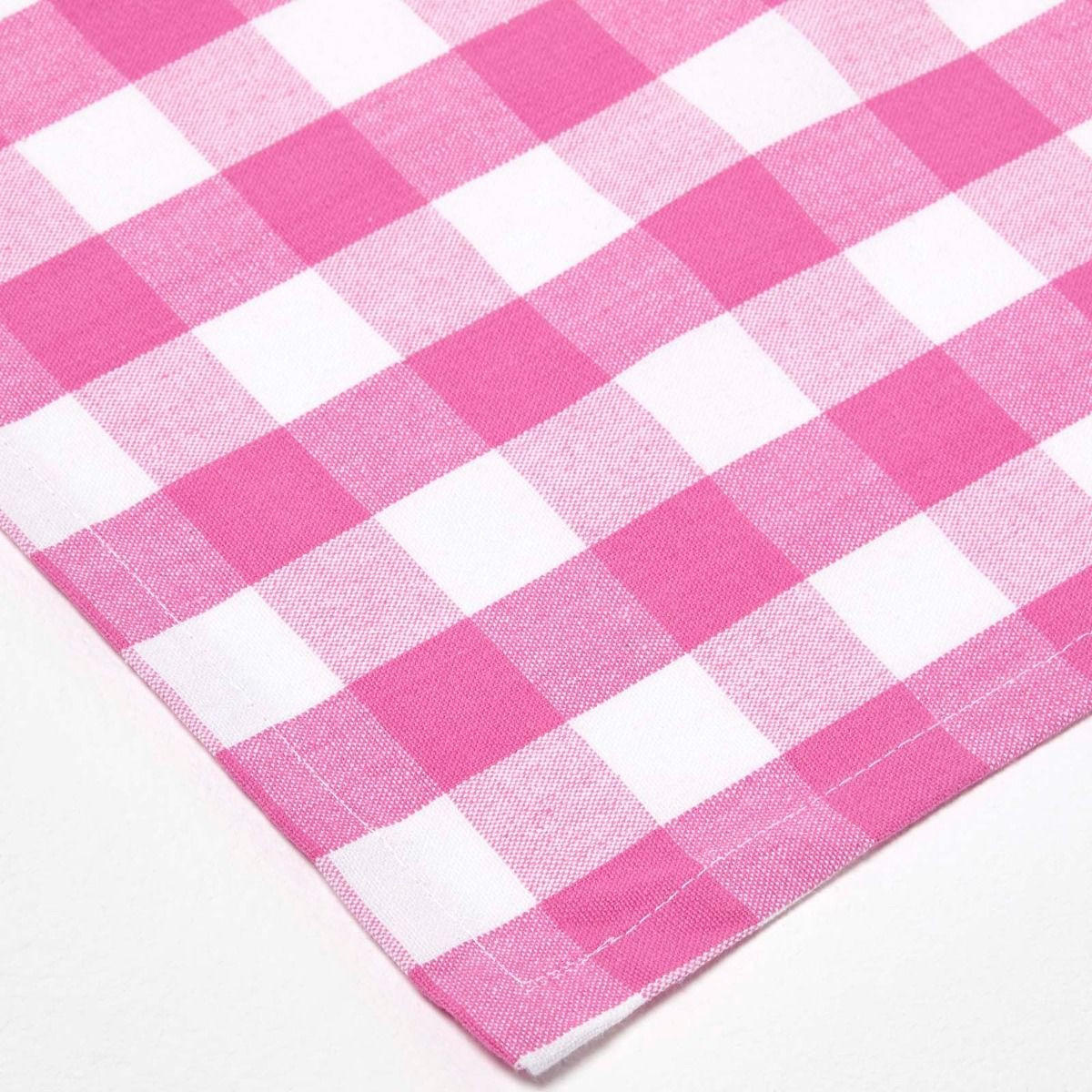 STOFFSERVIETTEN Vichy-Karo pink, 4er-Set 45/45 cm - Pink, Textil (45/45cm) - Homescapes