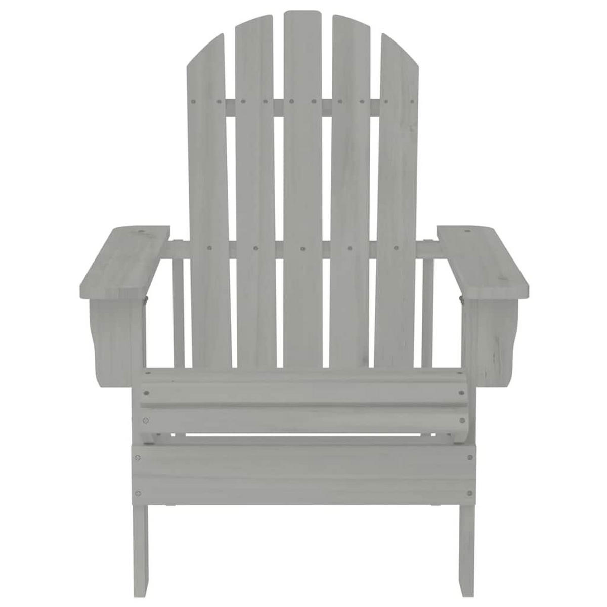 GARTENSTUHL Holz Grau - Grau, Holz (90/88/70cm) - vidaXL