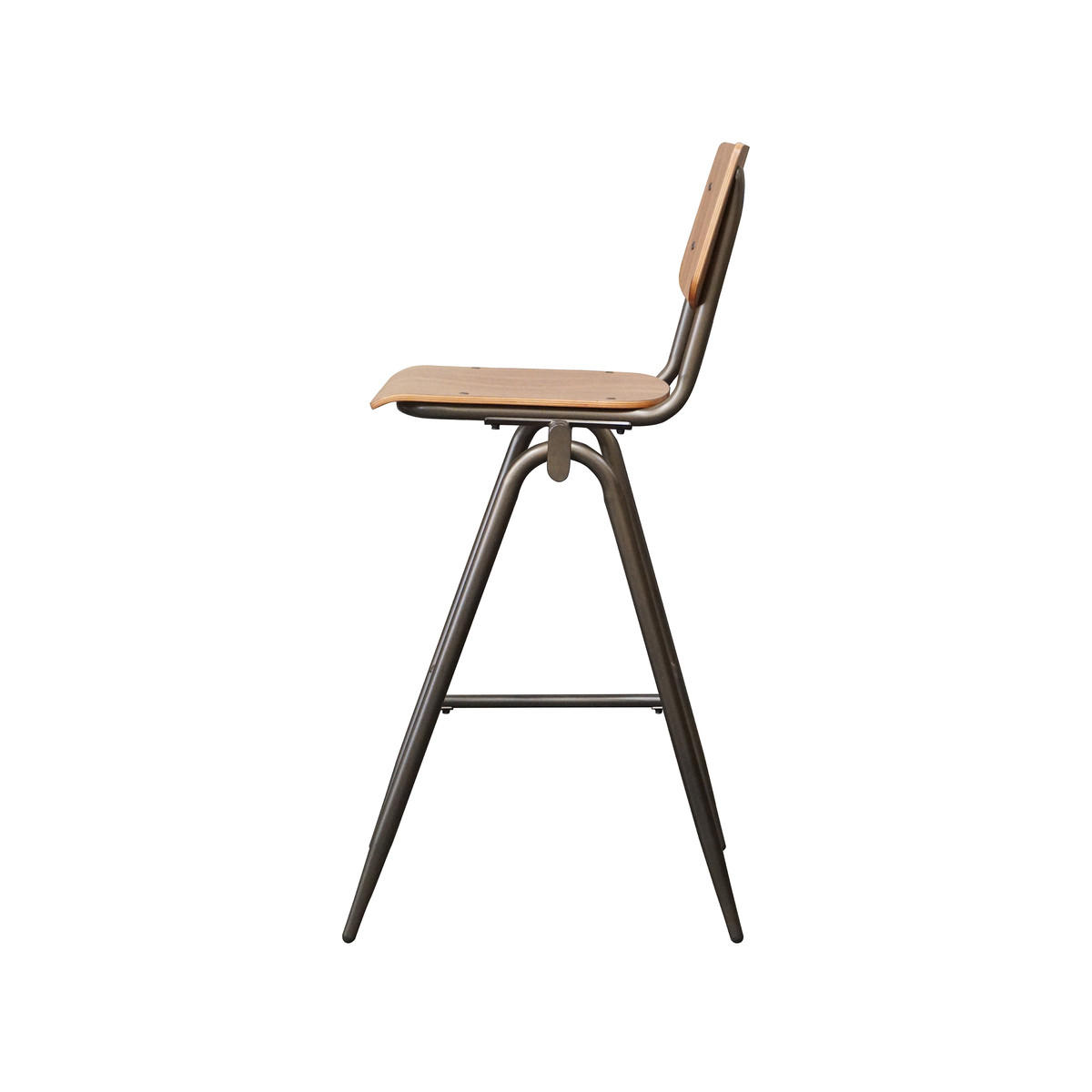 BARHOCKER Massiv Braun 58/49/109 cm 2er-Set - Braun, Holz (49/109/58cm) - LABEL51