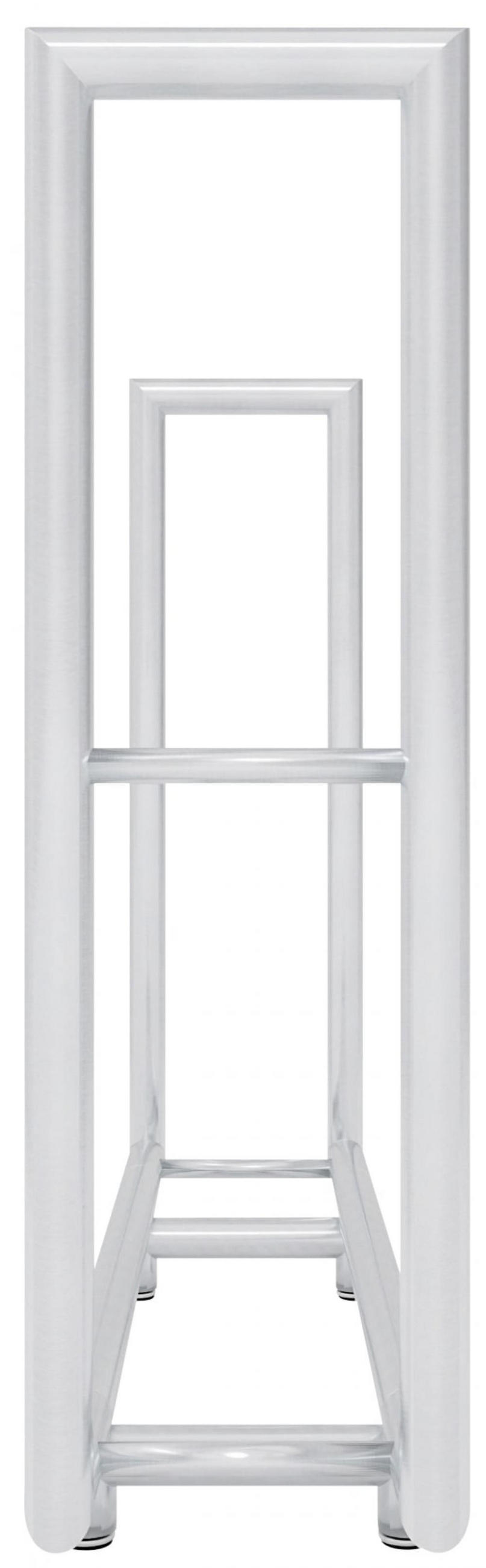 KAMINHOLZREGAL 122/30/91 cm Edelstahl edelstahl - Edelstahlfarben, Metall (122/91/30cm) - CLP