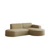 ECKSOFA Modena Studio, Stoff Quelle, Hellbraun Rechts - Hellbraun, Holz (236/165cm) - Kaiser Möbel