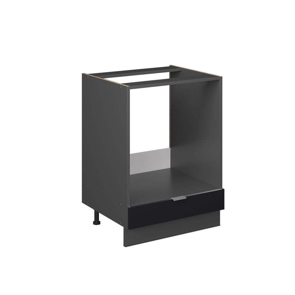 SPISKONVERTERINGSSKÅP Fame-Line Svart randig 60 cm , AP Oak Svart, Antracit 82/60/60 cm