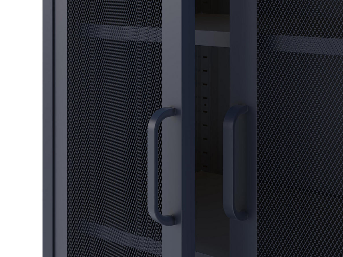 SCHRANK Diora Blau 80/40/170 cm - Blau, Metall (40/170/80cm) - Drawer