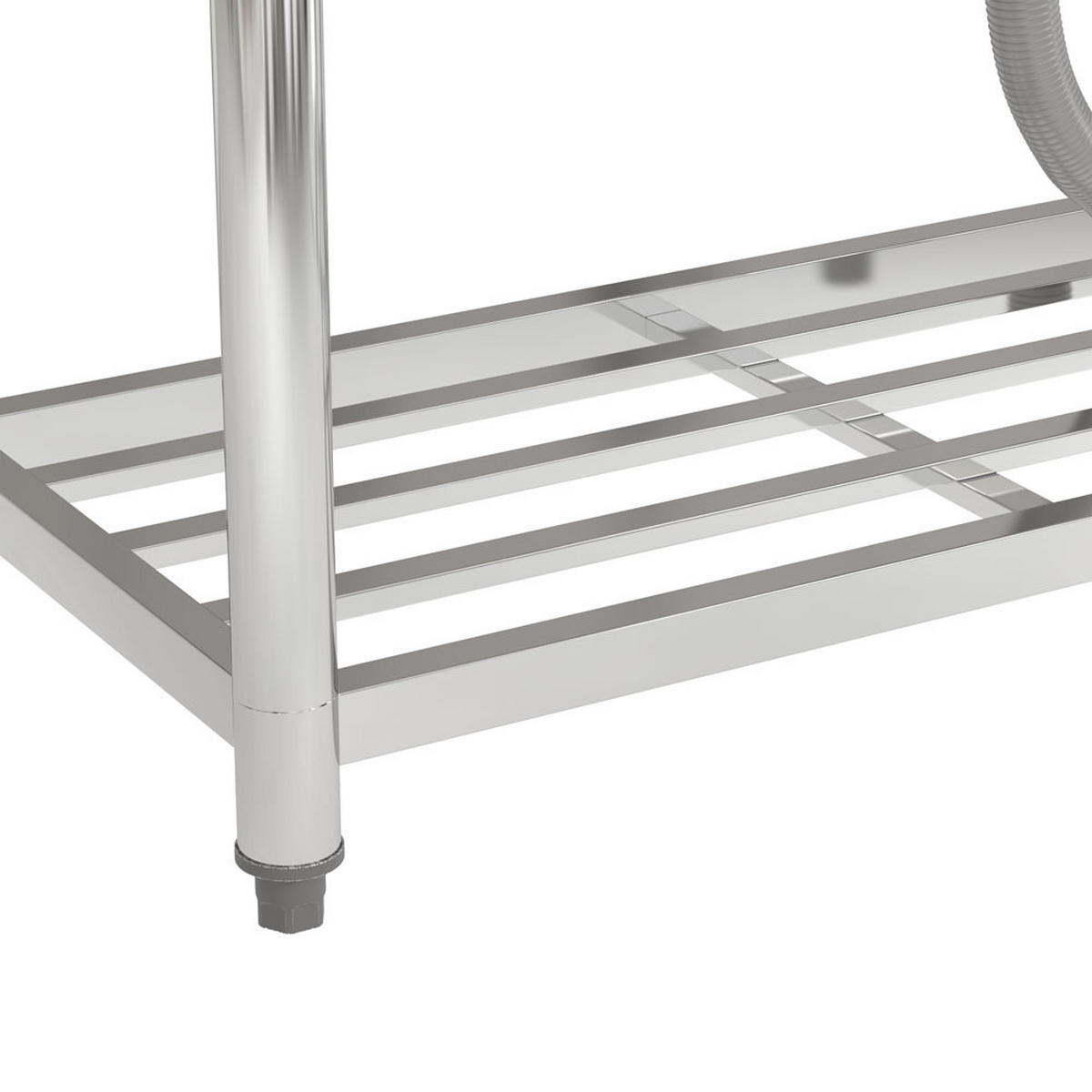 GASTROSPÜLE 100/50/90 cm Edelstahl Abtropffläche links - Silberfarben, Metall (100/90/50cm) - Livingandhome