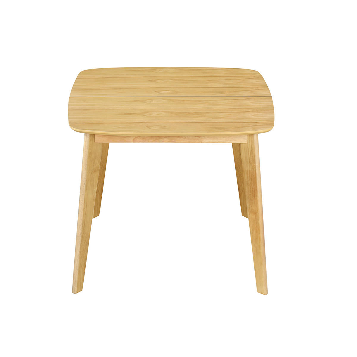 ESSTISCH Skandinavisch Ausziehbar Quadratisch Helles Holz L90-130 LEENA - Eiche Bianco, Holz (90/90/75cm) - Miliboo