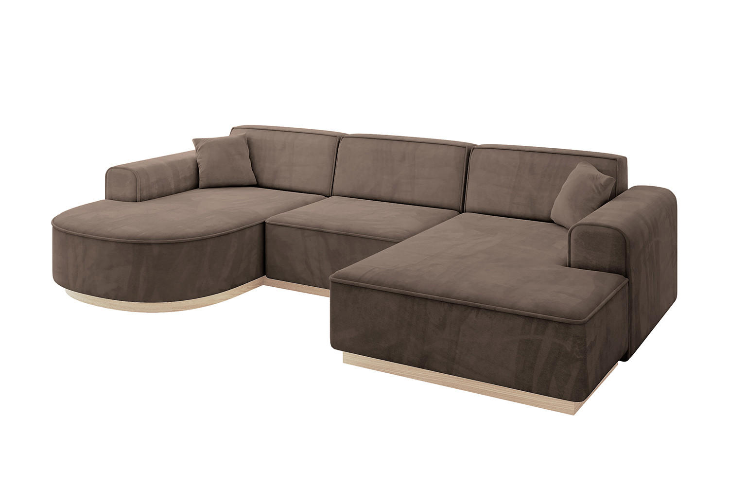 WOHNLANDSCHAFT ARRIO-U1 303x171x83 cm Braun - Braun, Holzwerkstoff/Textil (303/83/171cm) - ALTDECOR