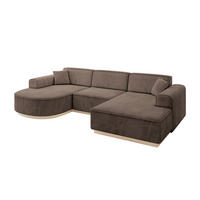 WOHNLANDSCHAFT ARRIO-U1 303x171x83 cm Braun - Braun, Holzwerkstoff/Textil (303/83/171cm) - ALTDECOR