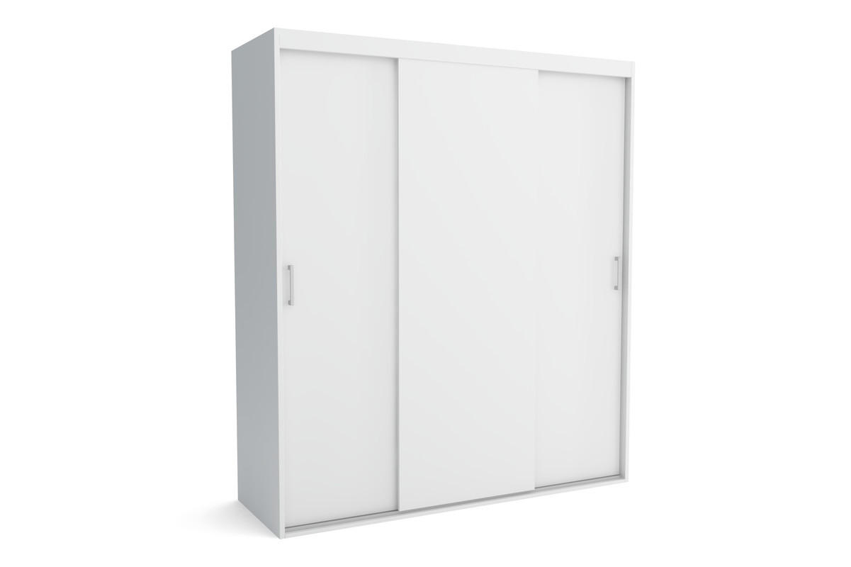 KLEIDERSCHRANK MAT A Weiß 240x60x205 cm - Weiß, Holzwerkstoff (240/205/60cm) - FURNLUX