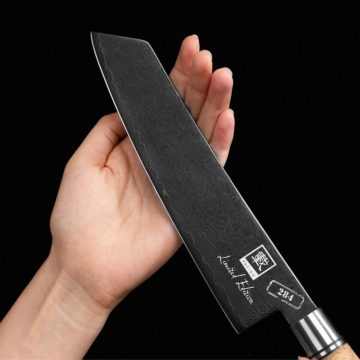 CHEFMESSER 21 cm - Schwarz, Holz/Metall (35cm) - Zayiko