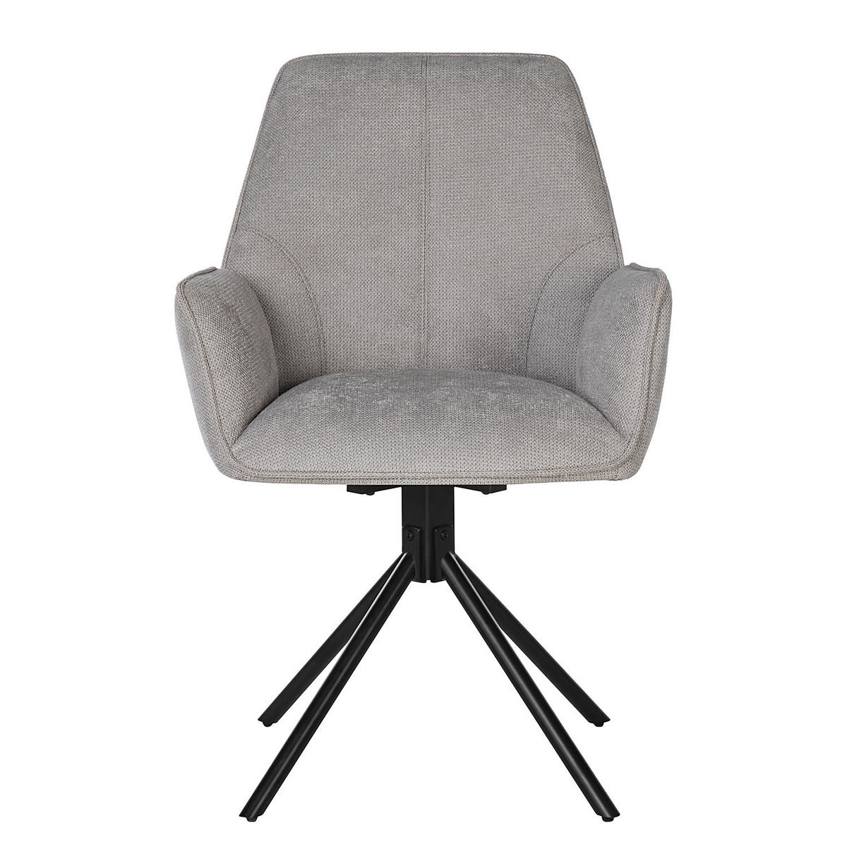 DREHBARER ARMLEHNENSTUHL - Grau, Textil/Metall (59/88/63cm) - home24