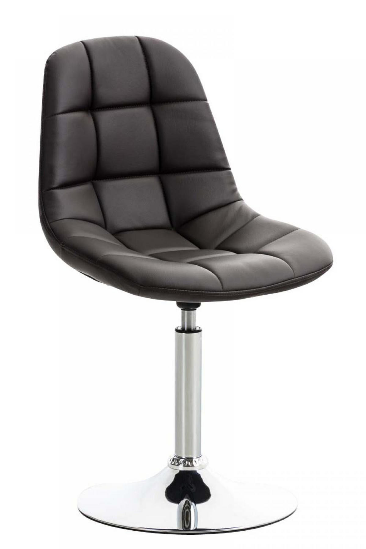 DREHSTUHL Lederlook braun - Braun, Textil/Metall (48/84/52cm) - CLP