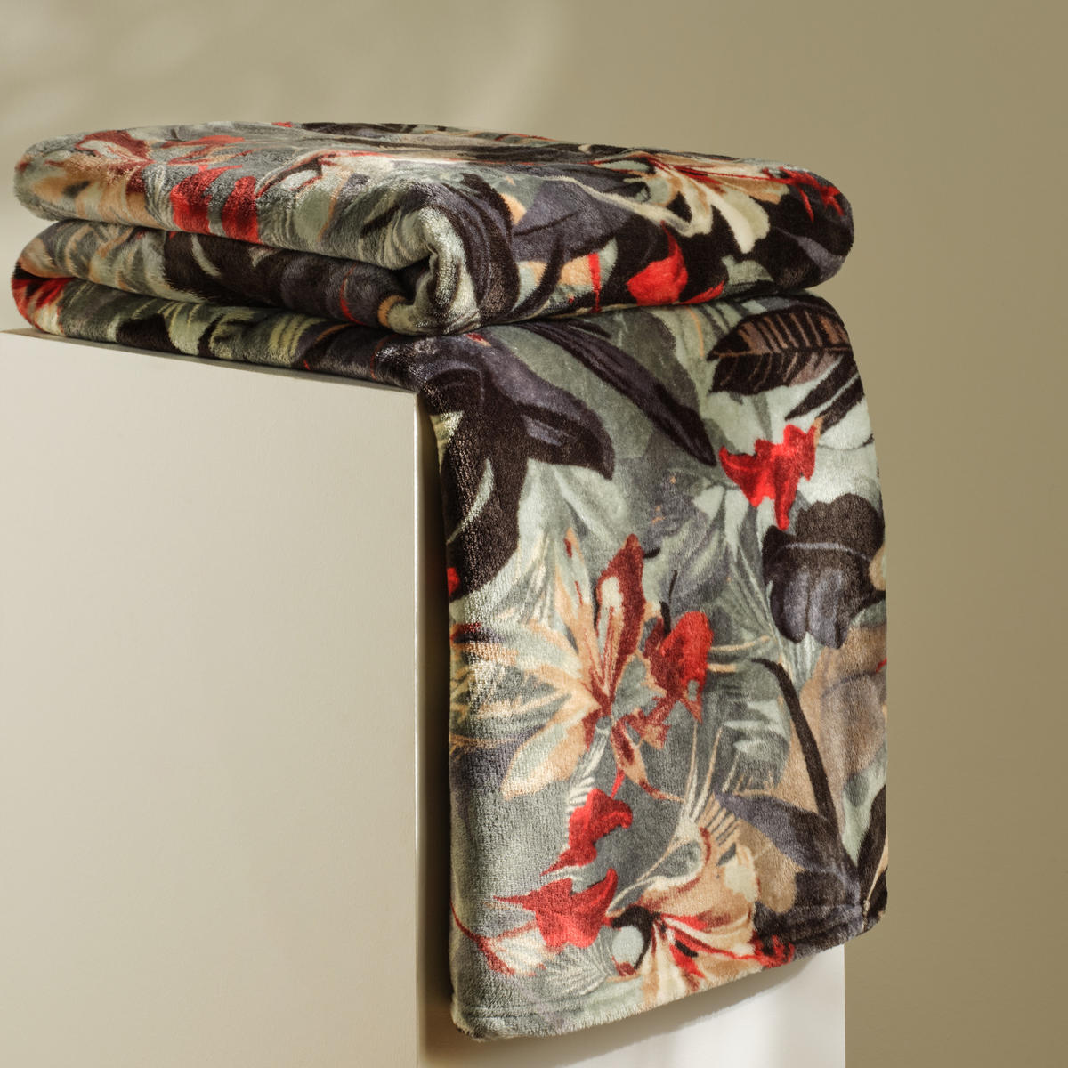 DECKE Manuca - Dunkelgrün, Textil (150/200cm) - home&you