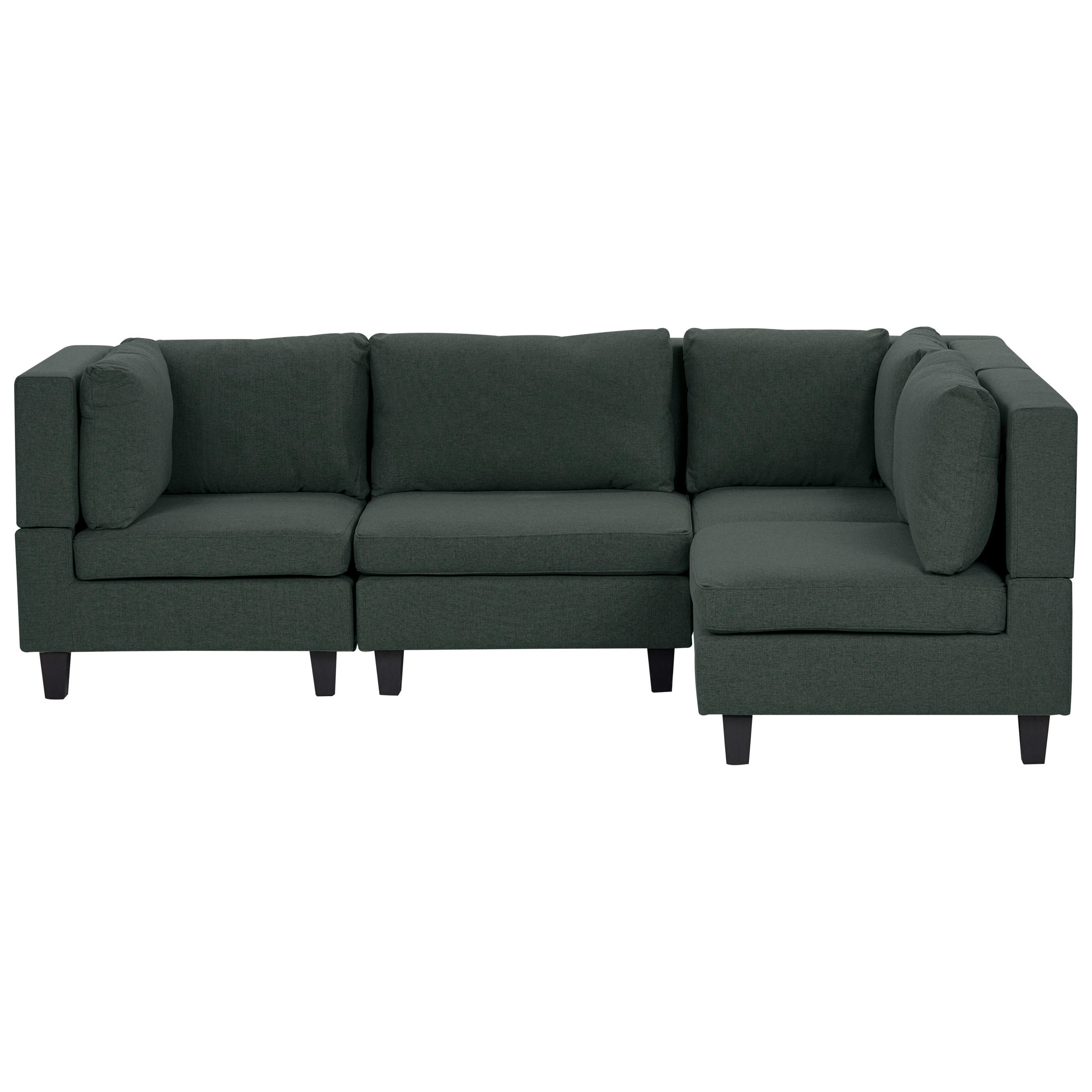 COLȚAR modul cu 4 locuri pe partea stângă verde închis textil Unstad