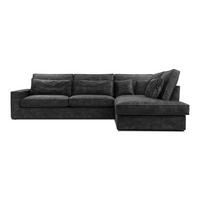 ECKSOFA Eckcouch Monica L-form, Dunkelgrau - Dunkelgrau, Textil (224/314cm) - Fedve