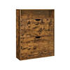SCHUHSCHRANK ASMARA - Braun, Holzwerkstoff (80/102/24cm) - Hansiro