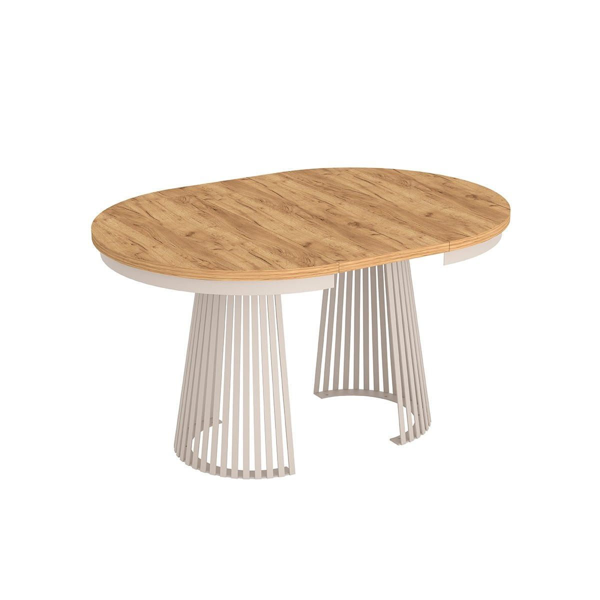 ESSTISCH TRAVIS Ausziehbar 100 - 180 / 100 x 76,6 cm - Kaschmir/Naturfarben, Holz (100/100/76.6cm) - MASSENO