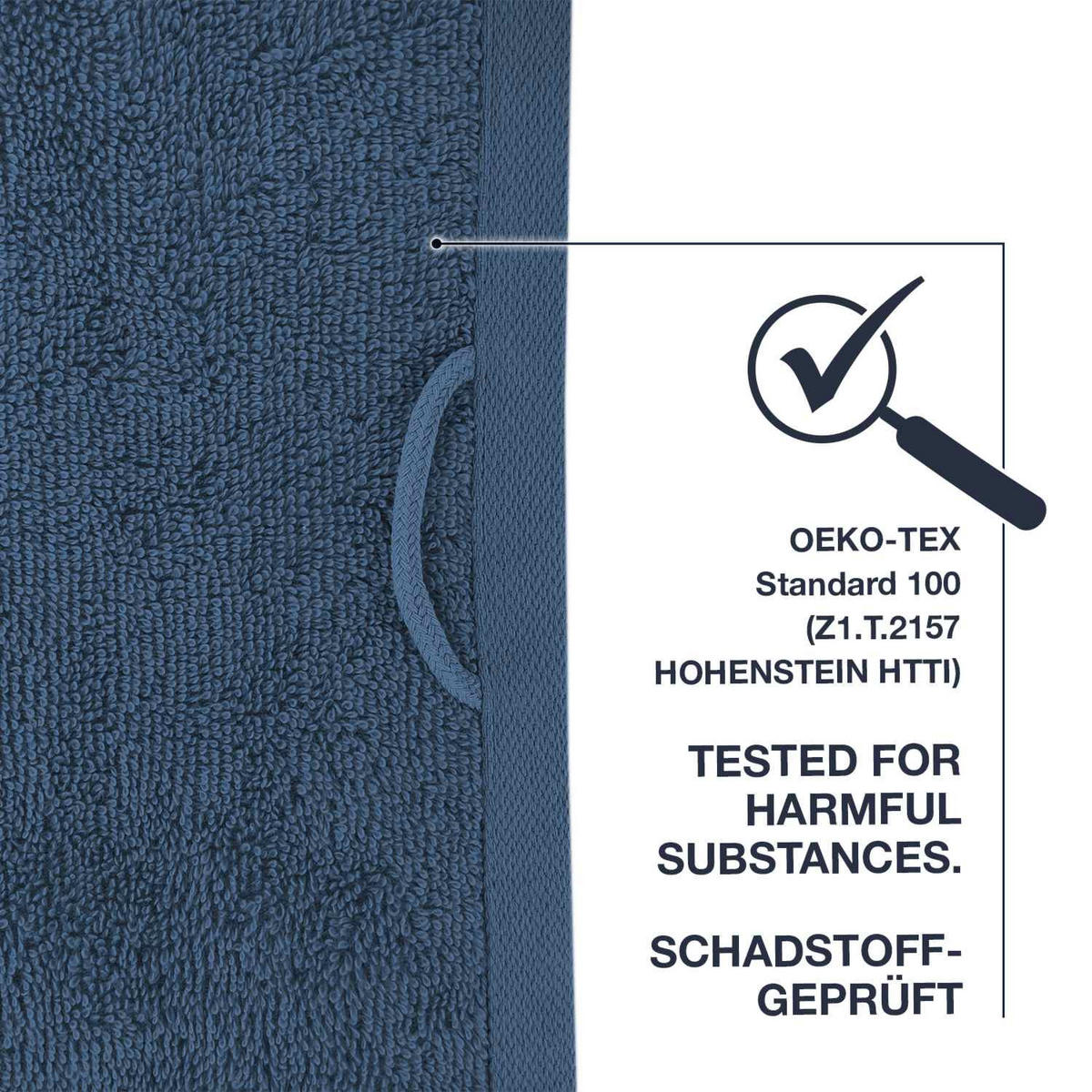 DUSCHTUCH JASMINA WEICH - Blau, Textil (70/140cm) - WohnDirect