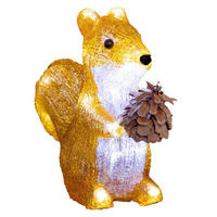 EICHHÖRNCHEN Außenakryldekoration 19,2/9/20 cm - Multicolor, Kunststoff (9/20/19.2cm) - Fééric Lights and Christmas