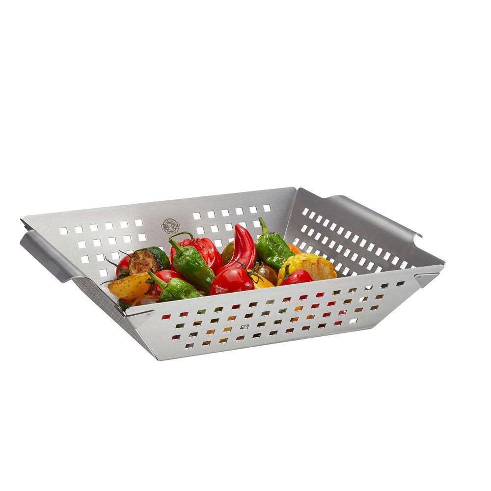 GRILLKORB Silber 33/28/7.5 cm G89416 - Silberfarben, Metall (33/28/7.5cm)