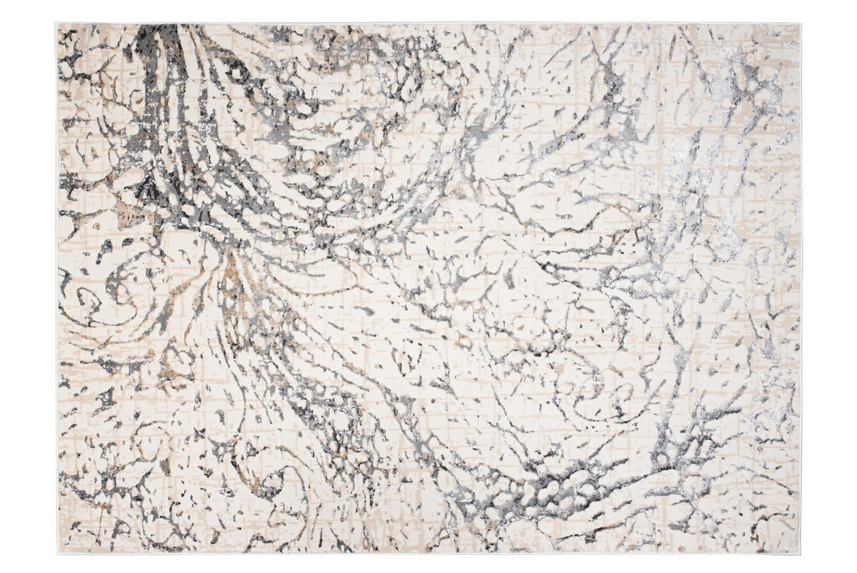 TEPPICH HERA Creme Grau 120/170 cm - Creme/Grau, Textil (120/170cm) - Tapiso