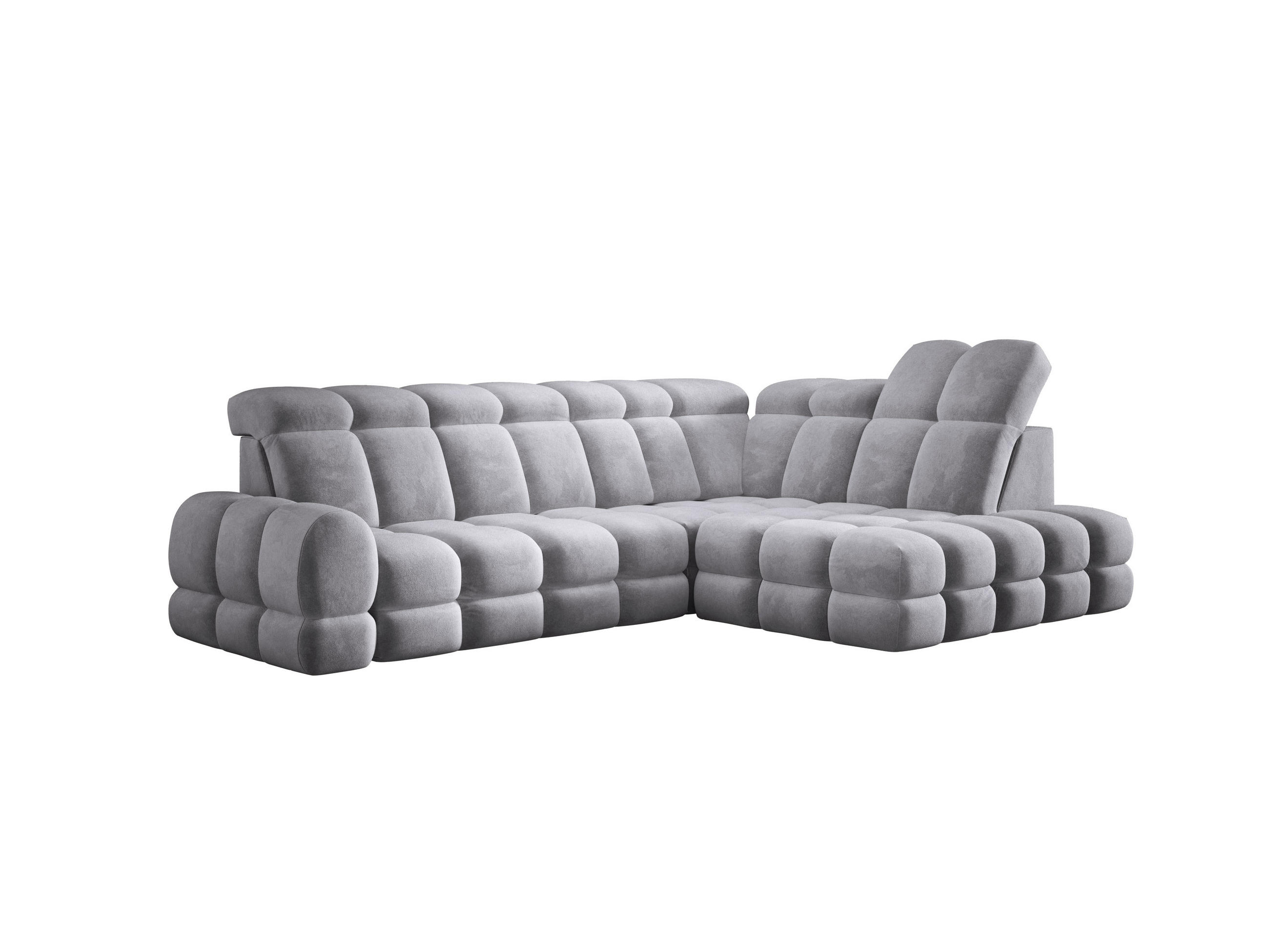 ECKSOFA TOLLO Salvador-stoff L-form 302x217x105 cm grau - Grau, Holz/Textil (217/302cm) - DomoHome