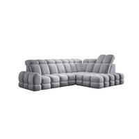 ECKSOFA TOLLO Salvador-stoff L-form 302x217x105 cm grau - Grau, Holz/Textil (217/302cm) - DomoHome