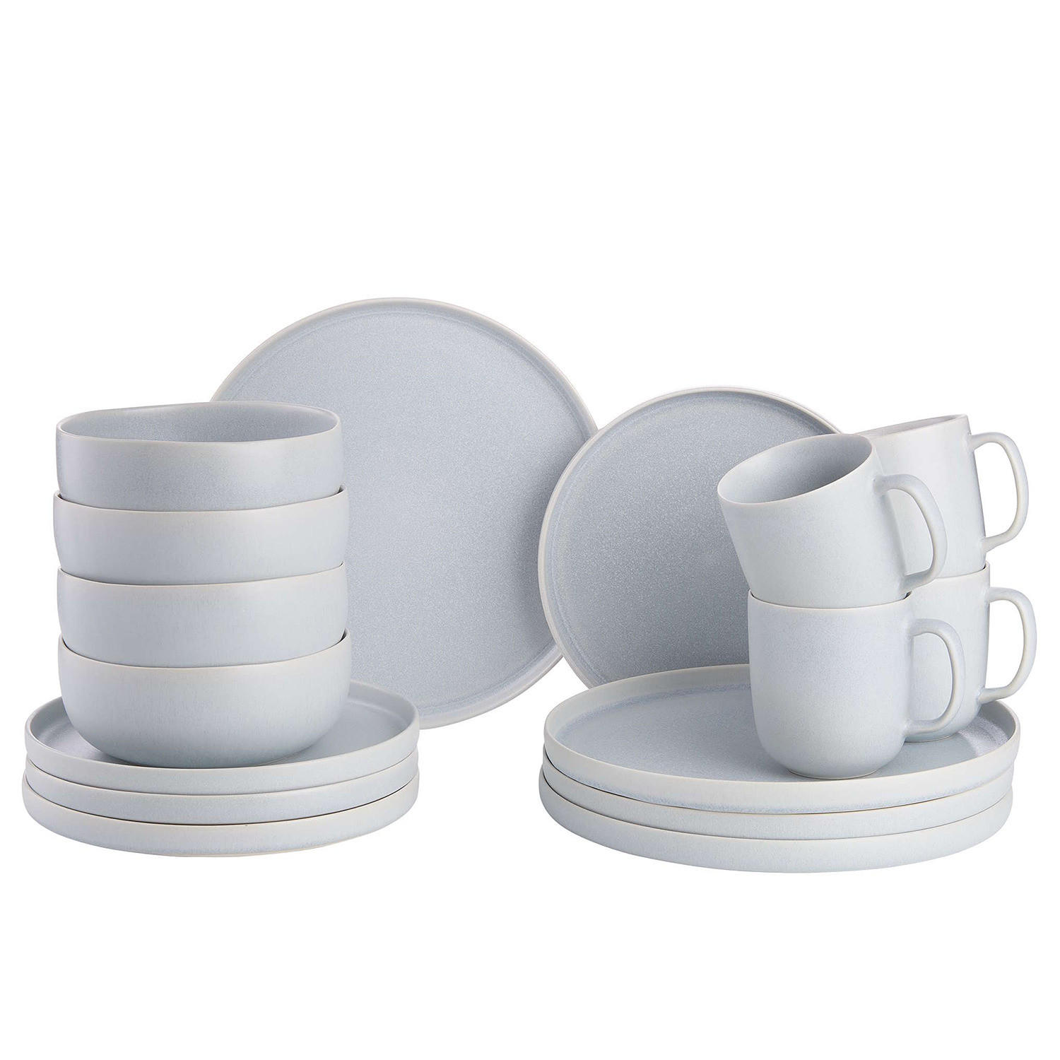 GESCHIRR-SET (16-teilig) Casa Nova - Grau, Keramik (27/1/27cm) - Butlers