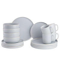 GESCHIRR-SET (16-teilig) Casa Nova - Grau, Keramik (27/1/27cm) - BUTLERS