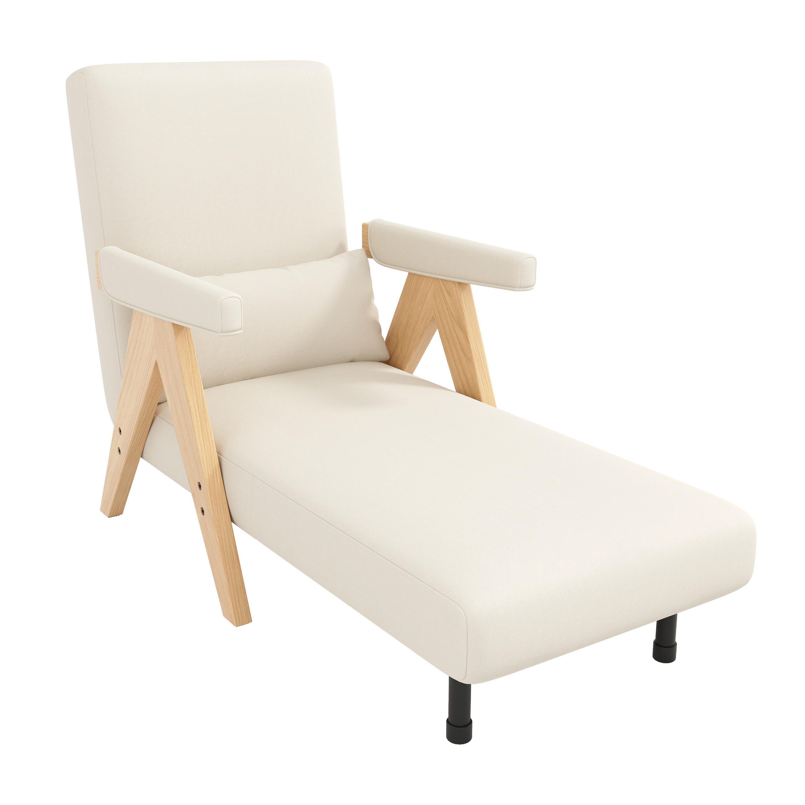 SOFABETT 64/60/87 cm Beige - Beige, Textil (60/87/64cm)
