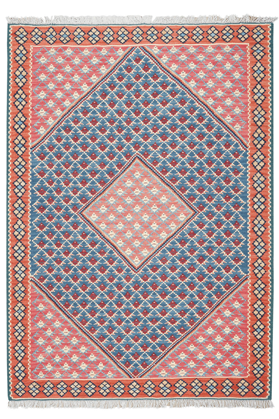 Looma Kelim-Teppich Blau 107x149 cm