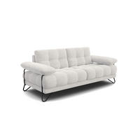 SOFA BUBBARA 2,5-Sitzer, creme - Creme/Schwarz, Holz/Textil (215/87/96cm) - Courtois Laville