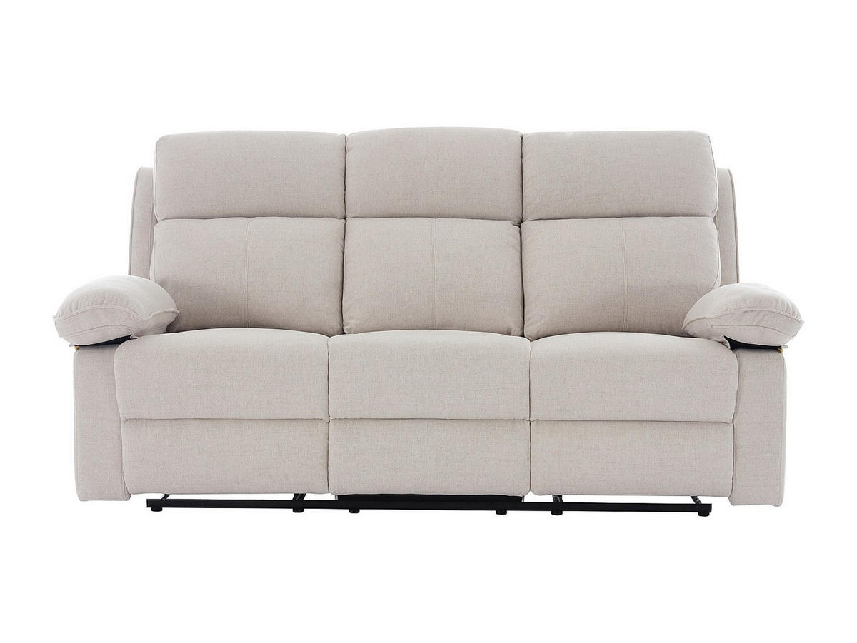 RELAXSOFA 3-Sitzer - melierter Stoff - Beige - LANA - Beige, Textil (191/98/95cm) - Vente-Unique