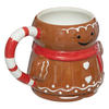 WEIHNACHTSTASSE Tee 300 ml - Braun, Keramik (9.2/13.2/9.2cm) - Atmosphera Createur d´interieur