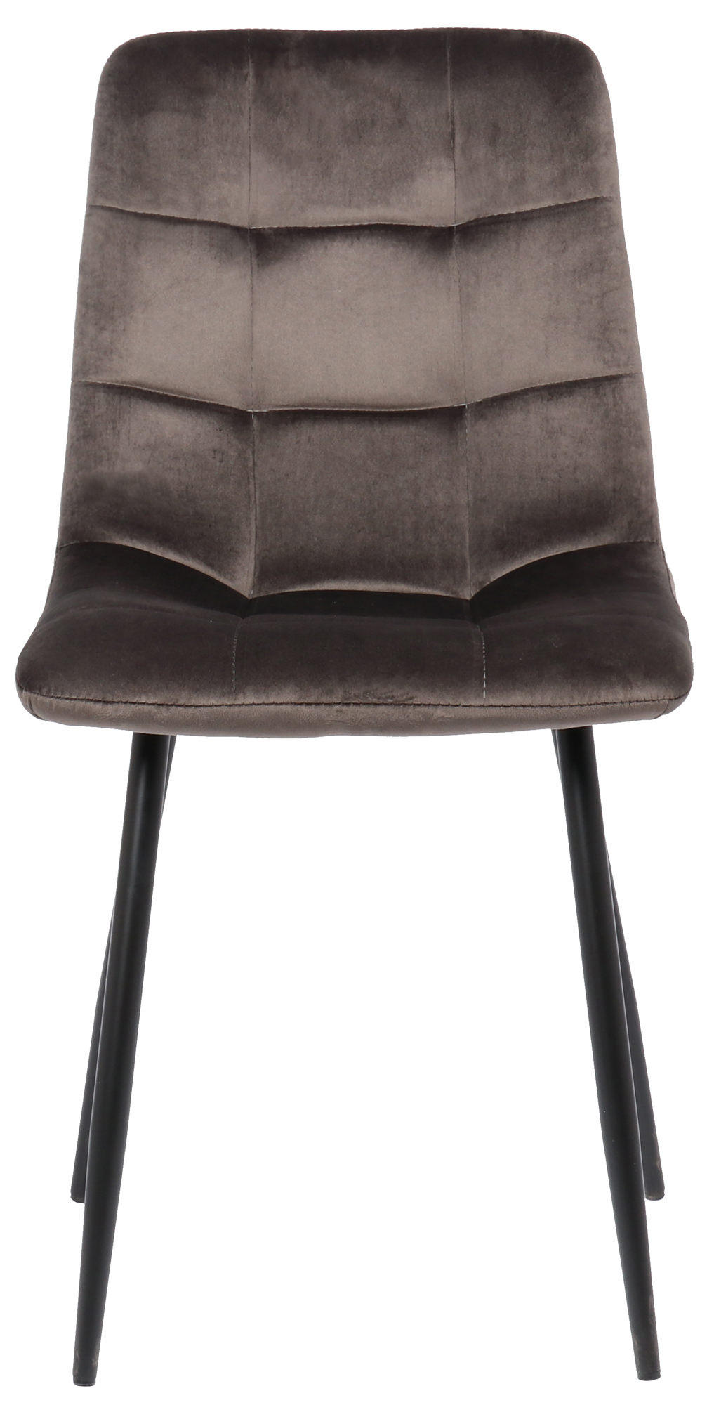 ESSZIMMERSTUHL Till Samt, Gestell Metall matt Schwarz Grau - Schwarz/Grau, Textil/Metall (45/88/52cm) - TPFLiving