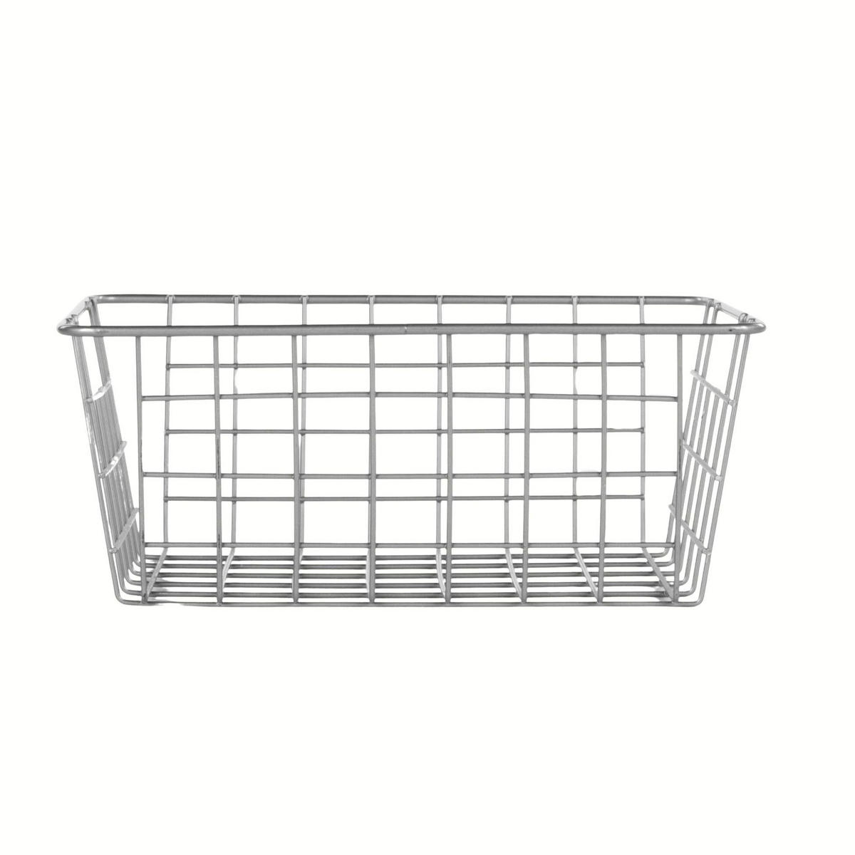 OBSTKORB Metall grau 24/18/10 cm - Grau, Metall (24/10cm)