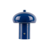 TISCHLAMPE Retro Seta Blau 12.5/12.5/15 cm - Blau, Metall (12.5/12.5/15cm) - Leitmotiv
