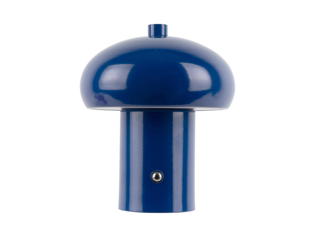 TISCHLAMPE Retro Seta Blau 12.5/12.5/15 cm - Blau, Metall (12.5/12.5/15cm) - Leitmotiv