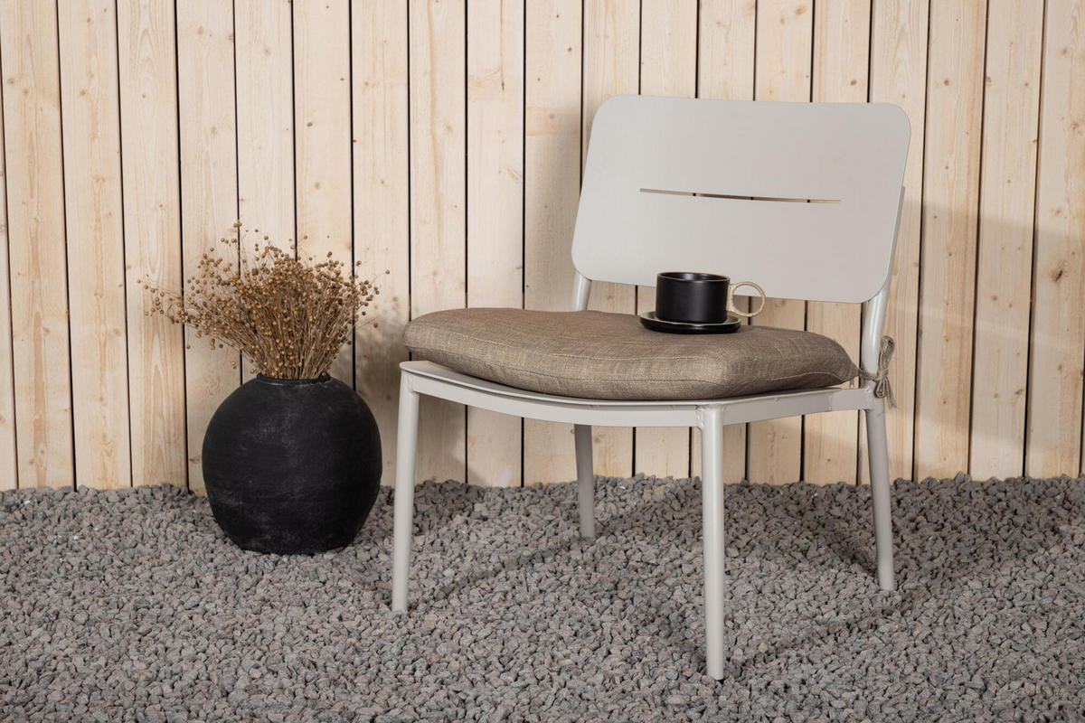 GARTENESSSTUHL LINA Beige 55x59x73 cm - Beige, Metall (55/73/59cm) - FURNLUX