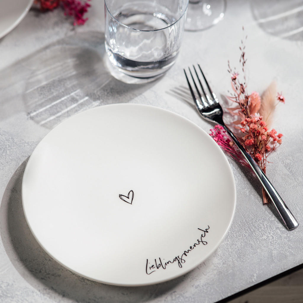 FRÜHSTÜCKS-SET LIEBLINGSMENSCH Statement weiß 3er Set - Weiß, Keramik (1/1/1cm) - Villeroy & Boch
