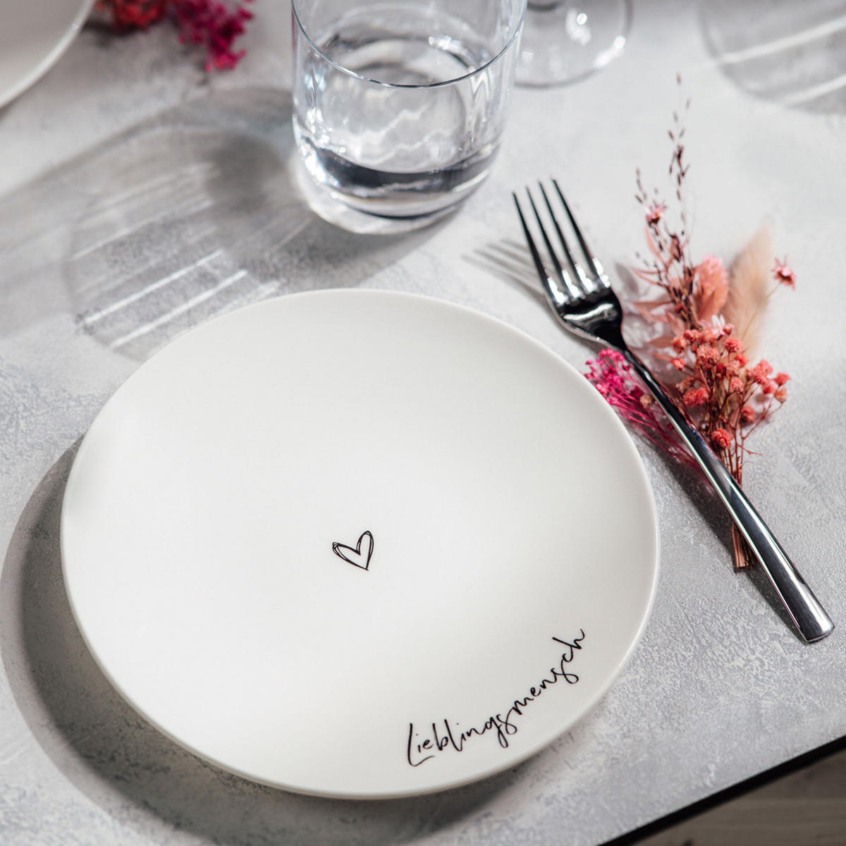 FRÜHSTÜCKS-SET LIEBLINGSMENSCH Statement weiß 3er Set - Weiß, Keramik (1/1/1cm) - Villeroy & Boch