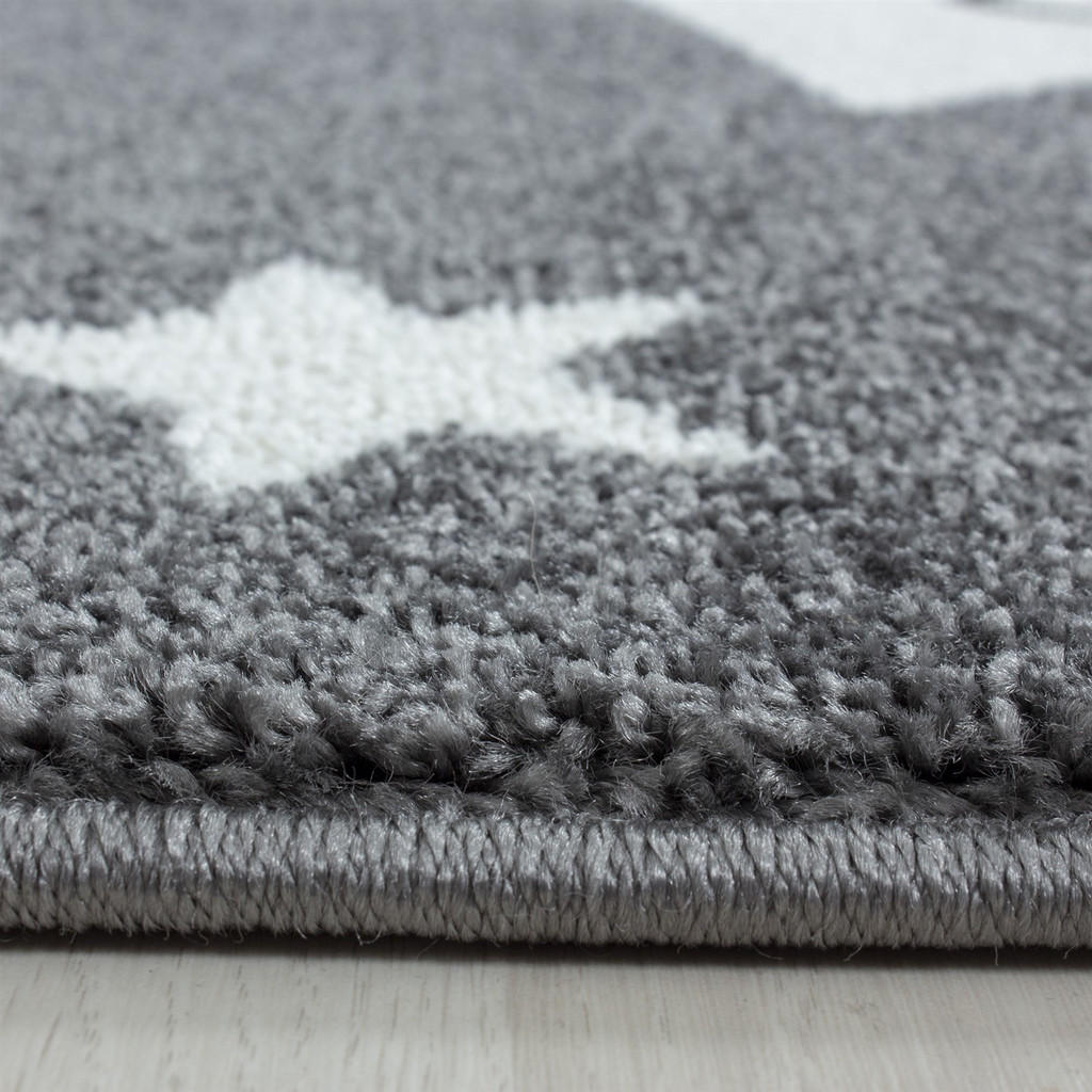 Thumbnail - Kadima Design Teppich, Grau, Textil, Stern/Sternzeichen, Rund, 120x120 cm, pflegeleicht, Teppiche & Böden, Teppiche, Tep...
