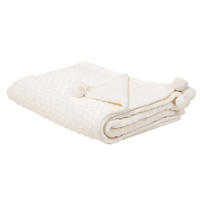 DECKE Cremeweiß Samur 220/200 cm - Ecru, Textil (200/220cm) - Beliani