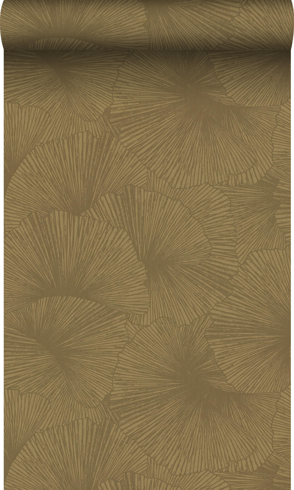 TAPETE 3D Muster Blätter 50 x 900 cm - Goldfarben, Papier (50/900cm) - Origin Wallcoverings