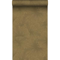 TAPETE 3D Muster Blätter 50 x 900 cm - Goldfarben, Papier (50/900cm) - Origin Wallcoverings