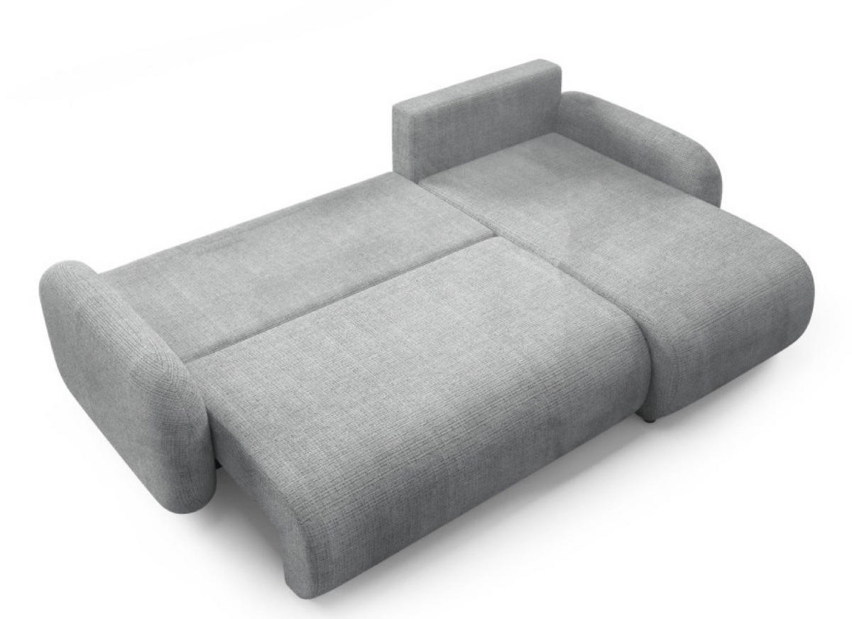 ECKSOFA Grau KOMA Mit Schlaffunktion - Grau, Textil (228/147cm) - Sepro Meble