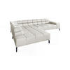 ECKSOFA NELSON Hellgrau Leder Relaxfunktion - Hellgrau/Schwarz, Leder/Metall (321/216cm) - KAWOLA
