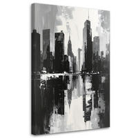 LEINWANDBILD Städte & Architektur 60x90cm - Schwarz, Textil (60/90cm) - Feeby