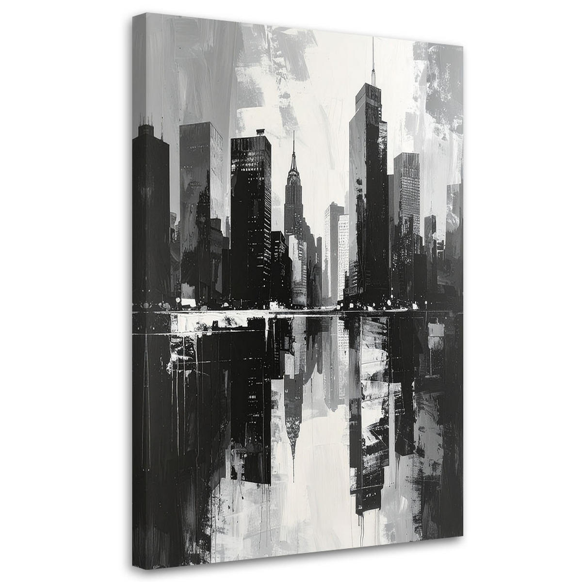 LEINWANDBILD Städte & Architektur 60x90cm - Schwarz, Textil (60/90cm) - Feeby