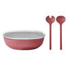 SERVIERSCHALE MIT DECKEL & SALATBESTECK Silueta Vivid Mauve 4000 ml - Rot/Rosa, Kunststoff (30.1cm) - Mepal