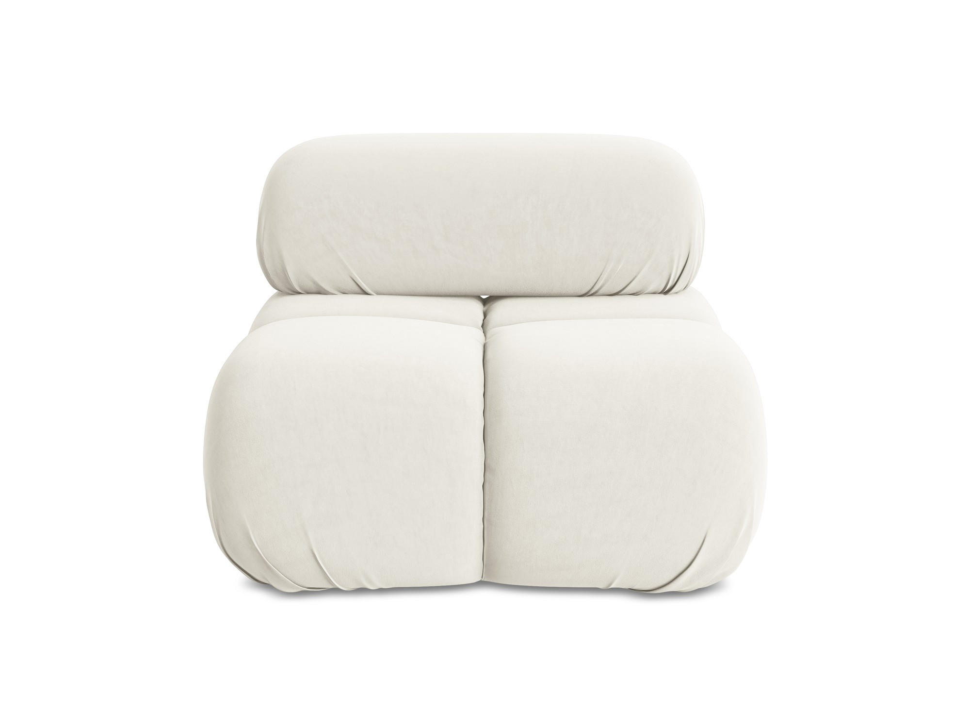 SESSEL Samt Stoff Beige - Beige/Creme, Kunststoff/Textil (96/70/95cm) - Makamii